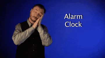 alarm clock asl GIF by Sign with Robert