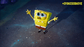 SpongeBob gif. SpongeBob (animated in the style of the SpongeBob Movie) screams and throws his hands to the sky as thunder and lightning flash. "Why? Why????" he screams.