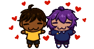 Nixtunz love hearts oc original characters Sticker
