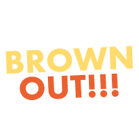 Brownout Sticker by Itch Creatives