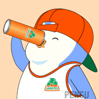 Penguin Drinking GIF by Pudgy Penguins