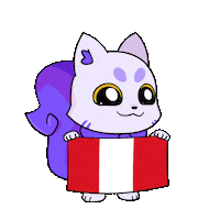 Machu Picchu Flag Sticker by Lucky Kat Studios