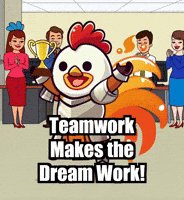 Teamwork Makes The Dream Work Success GIF by Zorooster