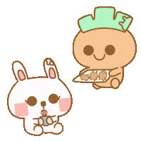 rabbitkerotworld love happy food kawaii Sticker