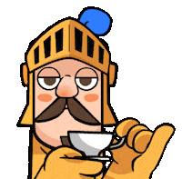 Clash Royale Drinking Tea Sticker