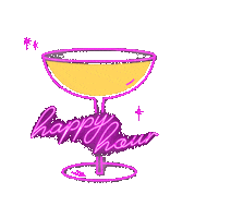 moneypennynewcastle neon cocktail happy hour moneypenny Sticker