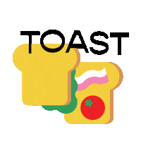 Hungry Toast Sticker by everestgr