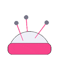 einfach-naehen pink sewing sew pins Sticker