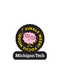 Brain Finals Week Sticker by Michigan Tech