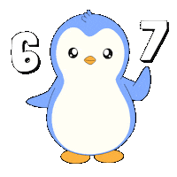 6 7 Penguin Sticker by Pudgy Penguins