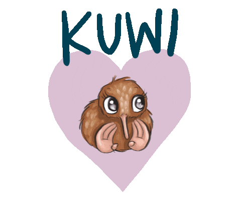 Heart Kiwi Sticker