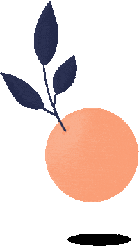 madebyflora blue yummy orange fruit Sticker