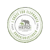 Skating World Elephant Day Sticker by HERD Elephant Orphanage
