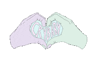 Crybabyzine love heart hands crybaby Sticker