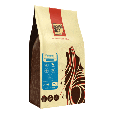 brunoswildessentials giphyupload dogfood freespirit petfoods Sticker