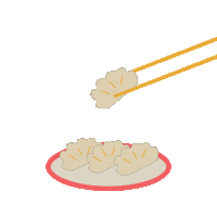 Yutakaeats japanese chopsticks japanese food dumplings Sticker