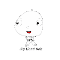 Grappling Big Head Sticker by BigHeadBob.com