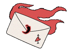 Love Letter Fire Sticker by emiliebleuciel