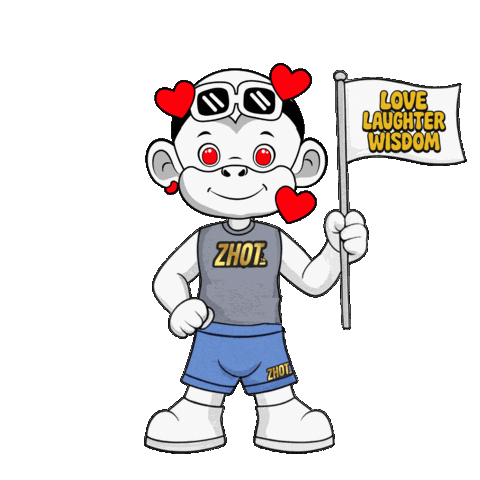 White Flag Love Sticker by Zhot Music