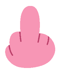 Pink Middle Finger Sticker