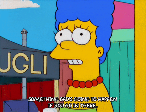 looking around marge simpson GIF