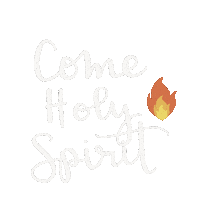Holy Spirit Flame Sticker by Annunciation Designs