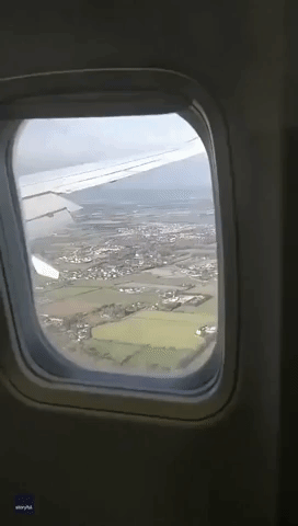 Passenger Films Terrifying Approach to Dublin Airport as Storm Erik Winds Buffet Plane