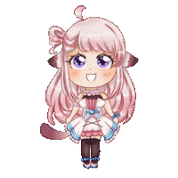 magical_yuki cat pink alien vtuber Sticker