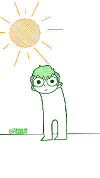 Melting Sun Burn Sticker