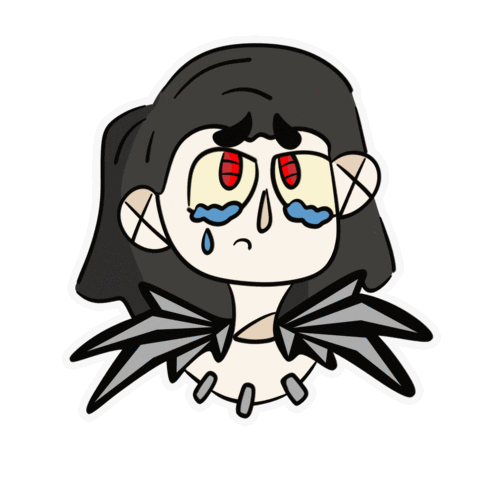 shturmik sticker red black crying Sticker