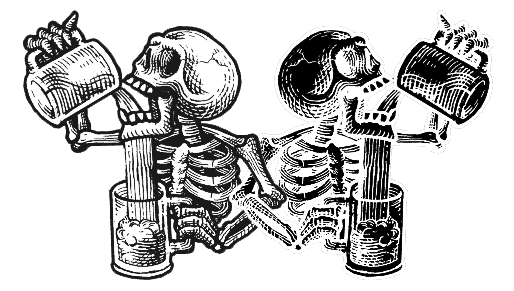 Beer Skull Sticker by Priscilla