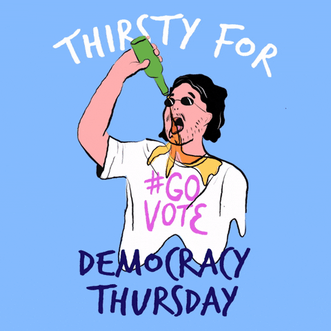 Register To Vote Happy Hour GIF by #GoVote