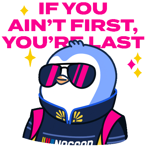 Race Driver Racing Sticker by Pudgy Penguins