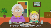 butters stotch mischevious GIF by South Park 