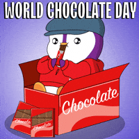 Hungry Chocolate Bar GIF by Pudgy Penguins