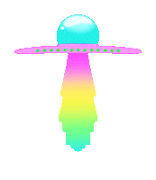 Spaced Out Rainbow Sticker by bangerooo