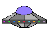 Alien Invasion Pixel Sticker by Sara Kim Ahn