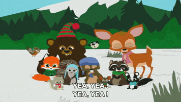 critter christmas celebration GIF by South Park 