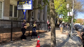 French Horn Players Perform for Voters in Chicago