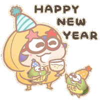 New Year Champagne Sticker