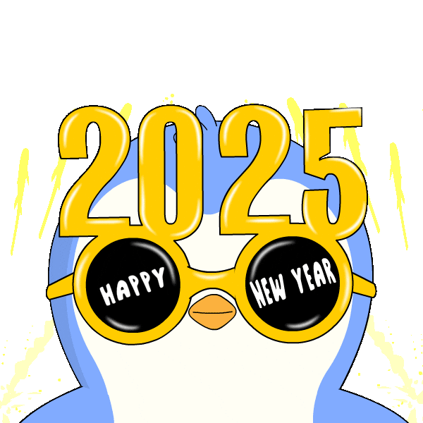 Happy New Year Celebration Sticker by Pudgy Penguins