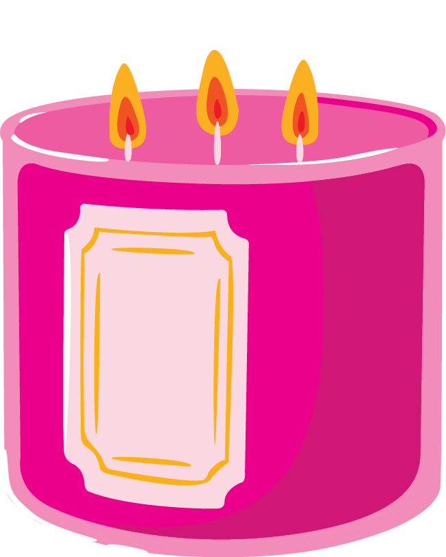 Pink Candle Sticker by Bath & Body Works