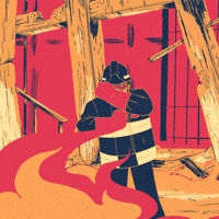 GIFASTIC animation loop fire 3d GIF