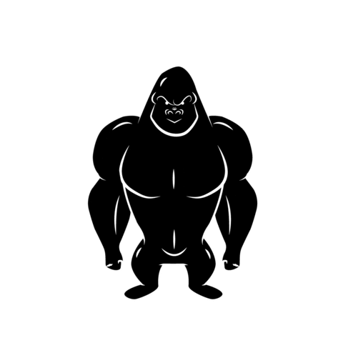 Gorilla Sticker by Paw3r