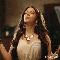 CreditOneBank look model stare calm GIF