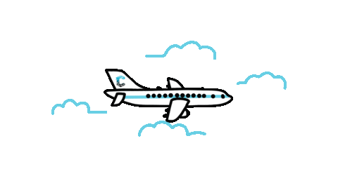 Excited Clouds Sticker