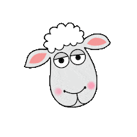 Illustration Sheep Sticker