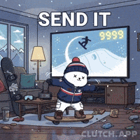 Snowboarding Lets Go GIF by Kanpai Pandas