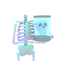 skull skeleton GIF by jjjjjohn