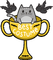 Halloween Win Sticker by Meowingtons